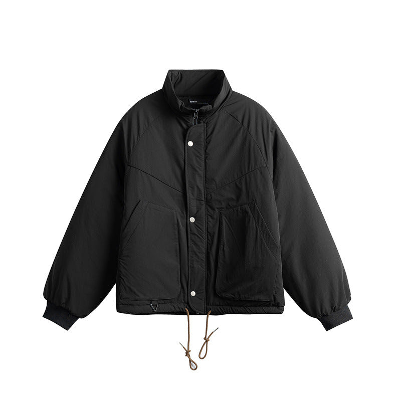 Unisex Short cut boxy padded jacket with drawstring and raglan sleeves EVA-US