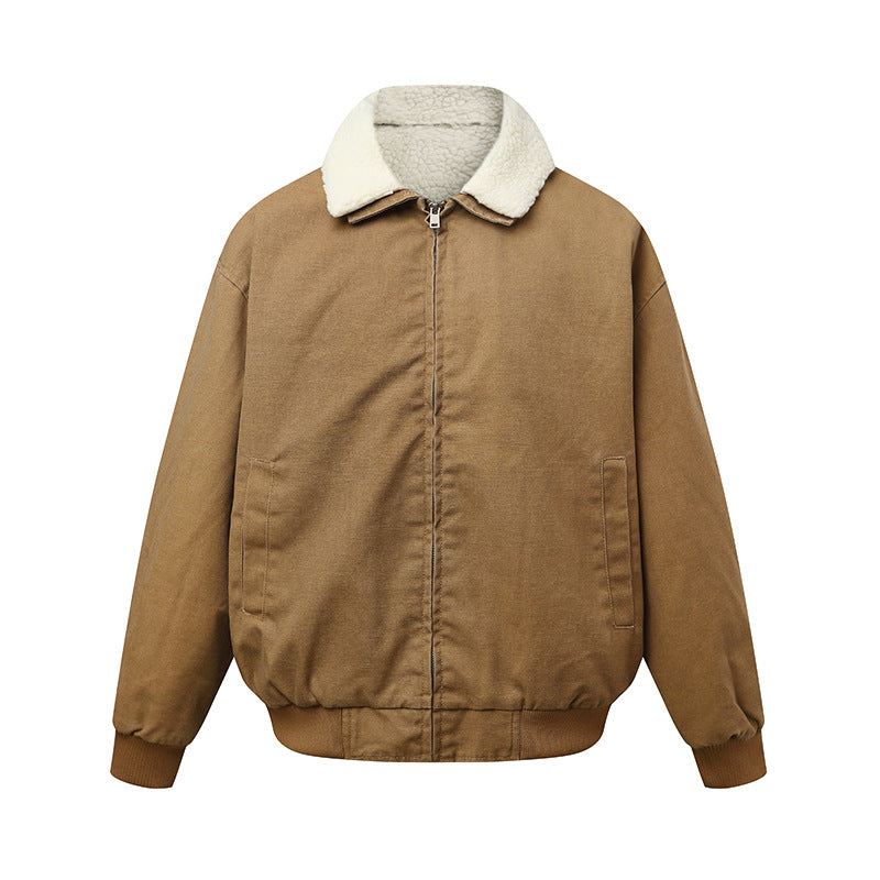 Unisex Padded Boxy Bomber Jacket with Teddy Collar EVA-US