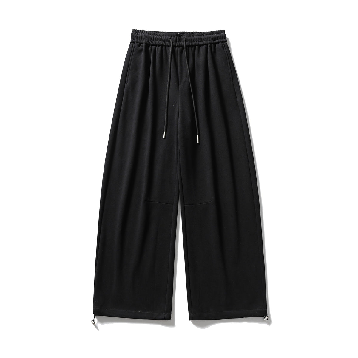 Unisex Wide Sweatpant with Drawstring, Knee Patch and Adjustable Hem EVA-US
