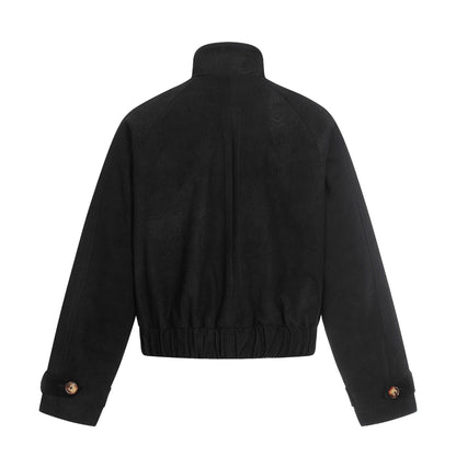 Unisex Short Cut Boxy Blouson with Toggle Closures and Adjustable Cuffs EVA-US