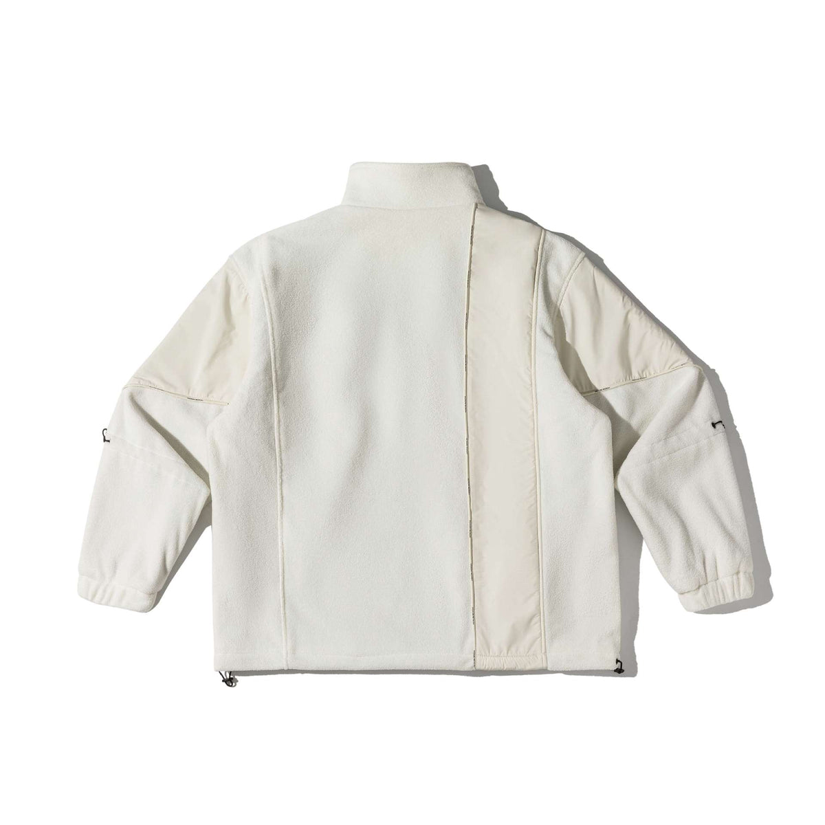 Unisex Short Cut Technical Fleece Utility Jacket with High Stand-Up Collar and Multifunctional Pockets EVA-US