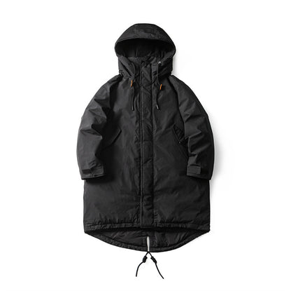Men Waterproof Thermal Parka with Extended Back and Hood EVA-US