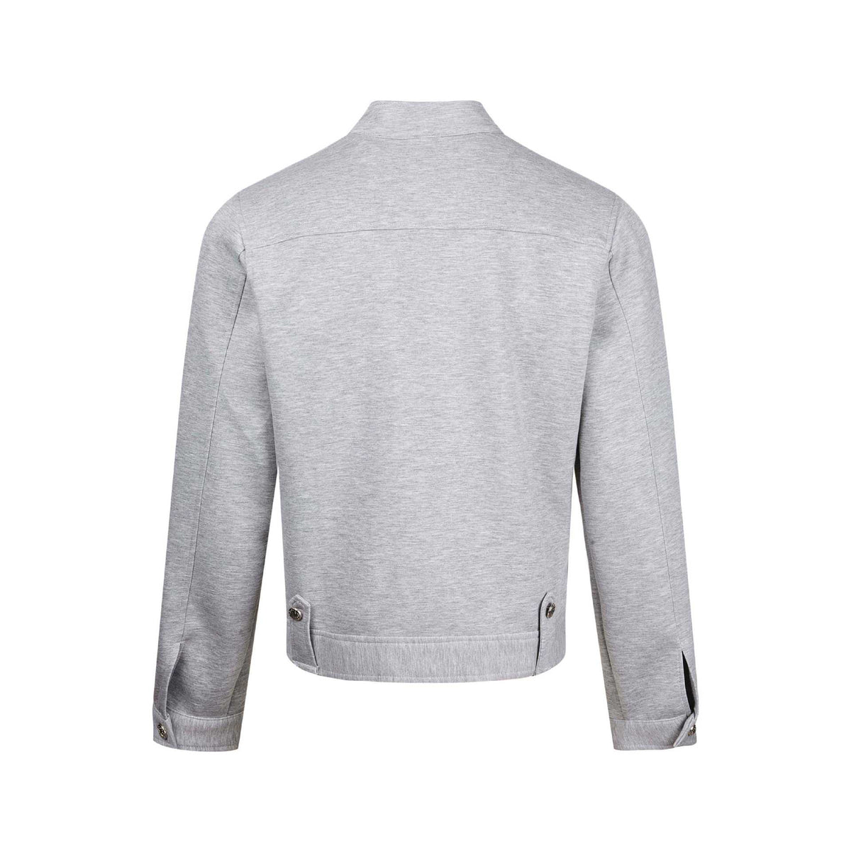 Women's short-cut sweat bomber jacket with stand-up collar, concealed zipper and flap pockets EVA-US