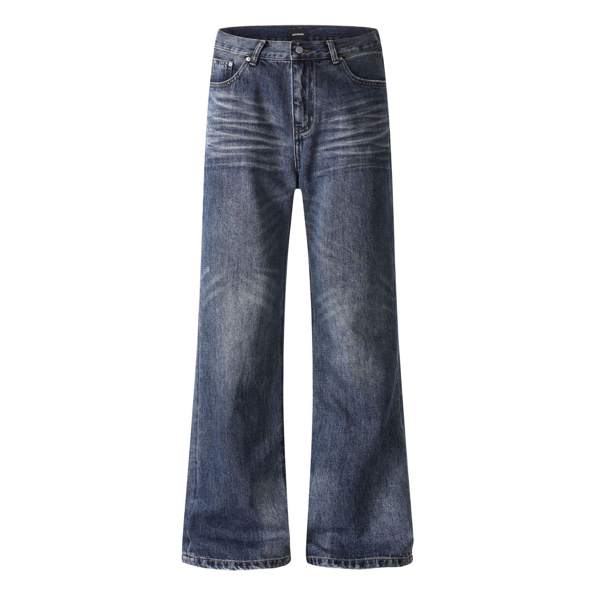 Women's wide cropped jeans with high waist and used effect EVA-US