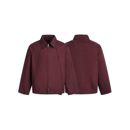 Unisex Boxy Blouson Jacket made of cotton blend with raglan sleeves and continuous zipper EVA-US