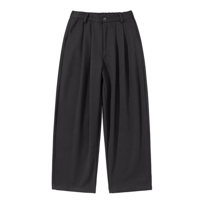 Women's High-Waisted Culotte Pants with Pleats and Elastic Back EVA-US