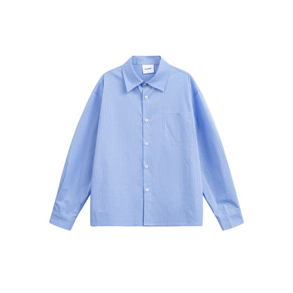 Women's Oversize Shirt Blouse in Boxy Cut with Chest Pocket EVA-US