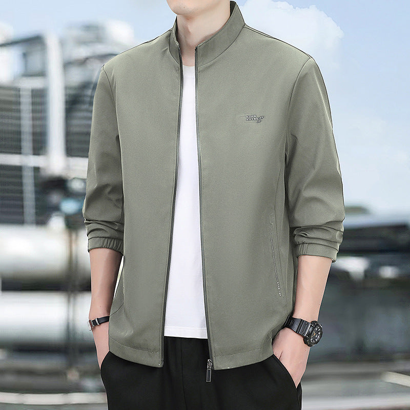 Men's Urban Stand-up Collar Blouson with Minimalist Softshell Look EVA-US