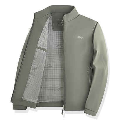 Men's Urban Stand-up Collar Blouson with Minimalist Softshell Look EVA-US