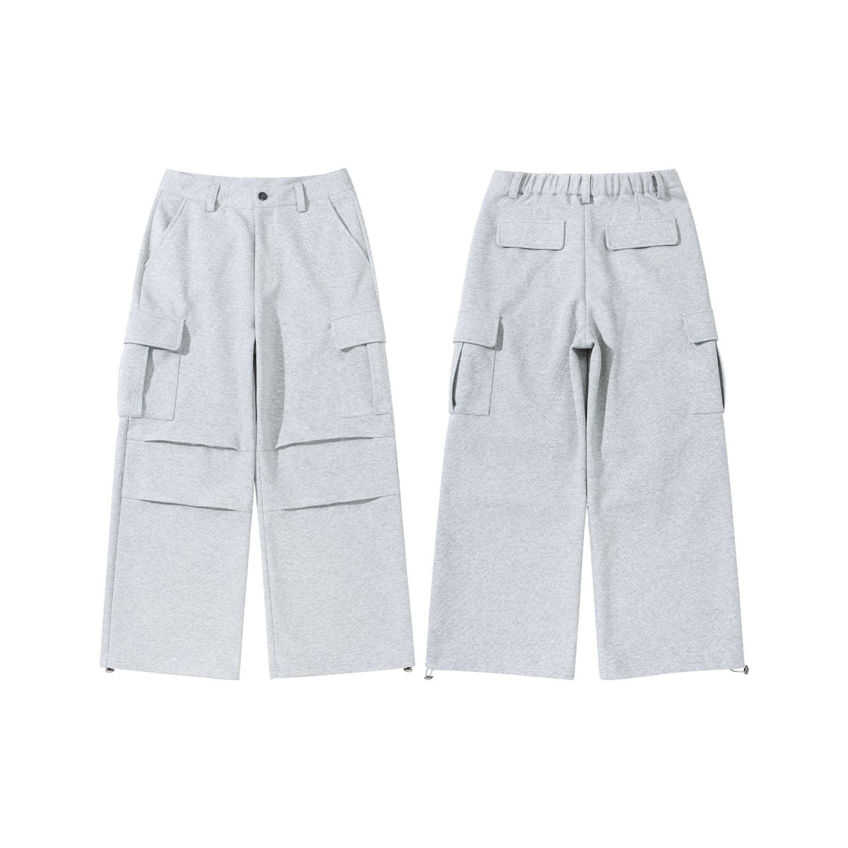 Ladies cargo lounge pants with wide leg, flap pockets and drawstring hem EVA-US