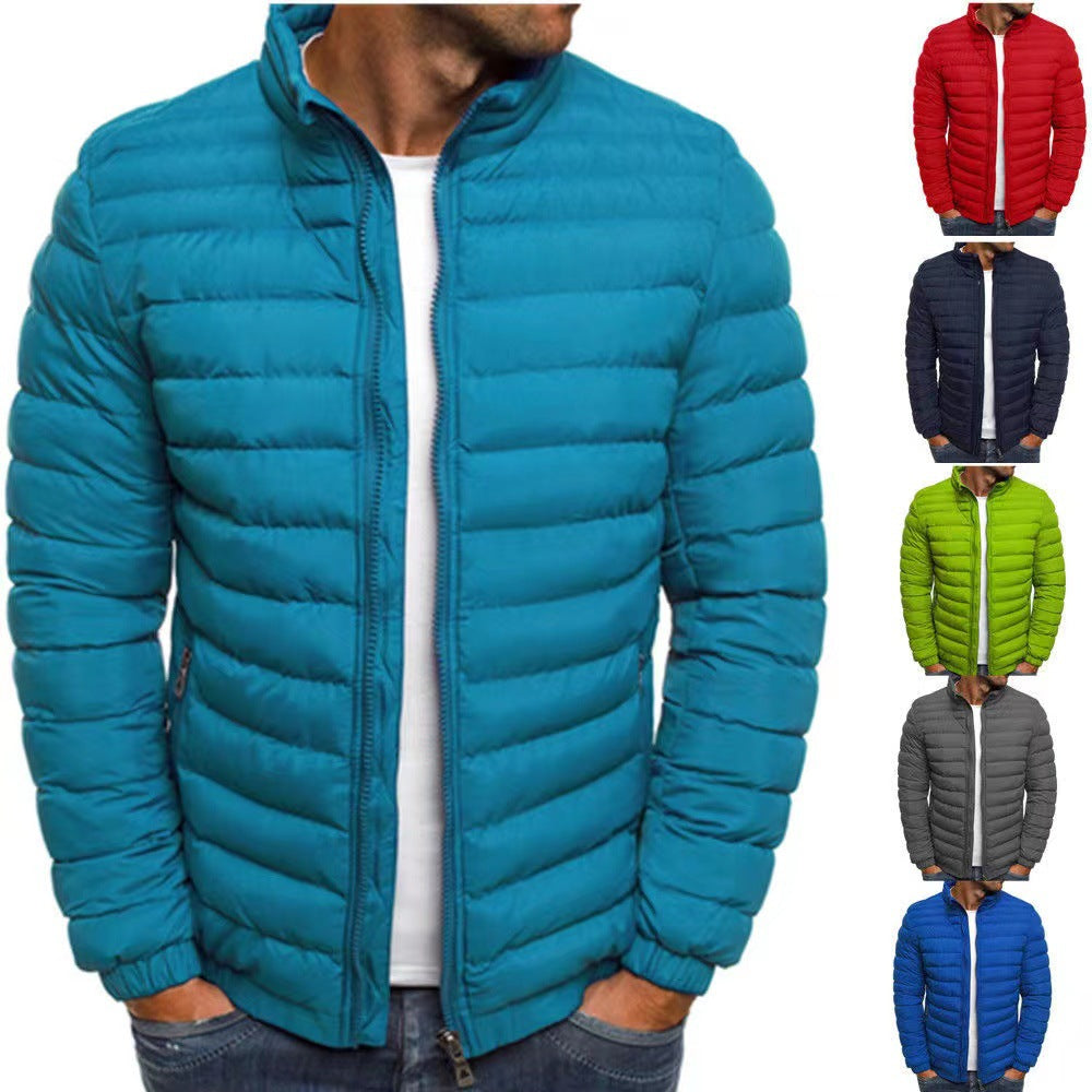Men's lightweight quilted jacket with high collar and optimal insulation EVA-US