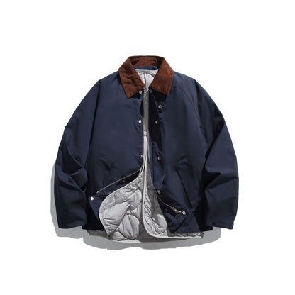 Men's Windproof Blouson with Cord Collar and Removable Padded Lining EVA-US