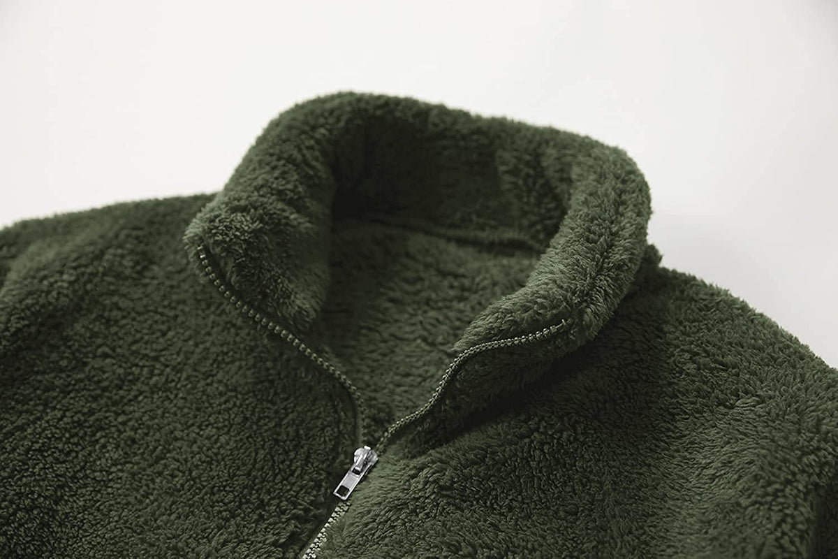 Men's fleece jacket with soft inner lining and practical pockets EVA-US
