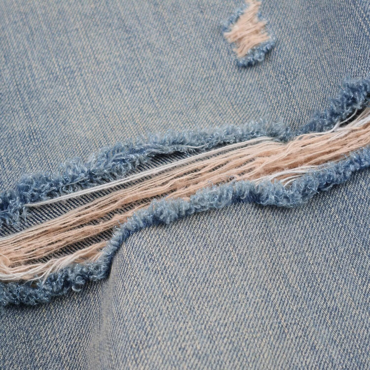 Ladies Wide-Cut Destroyed Jeans with Low Rise and Straight Leg EVA-US