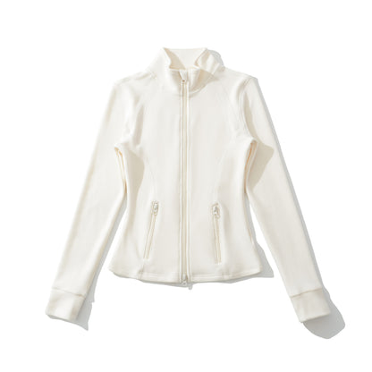 Women's Tailored Functional Fleece Jacket with Stand-up Collar and Shaping Seams EVA-US