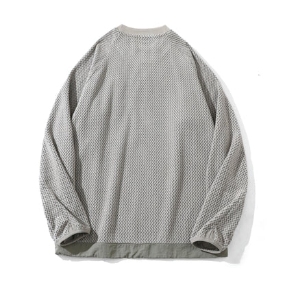 Unisex Structured Waffle Sweatshirt with Chest Zip Pocket EVA-US
