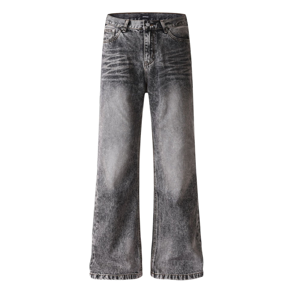 Women's wide cropped jeans with high waist and used effect EVA-US
