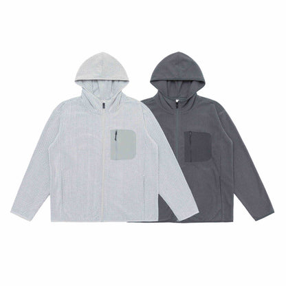 Unisex Structured Hoodie with Full Zip and Chest Zip Pocket EVA-US
