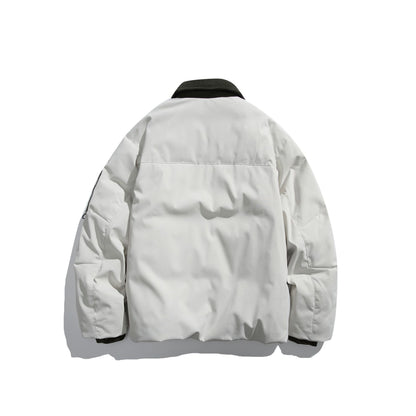 Men's insulated field jacket in workwear style with cord collar, elbow patches, and patch pockets EVA-US