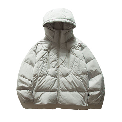 Women’s oversized quilted hooded jacket with voluminous thermal padding EVA-US