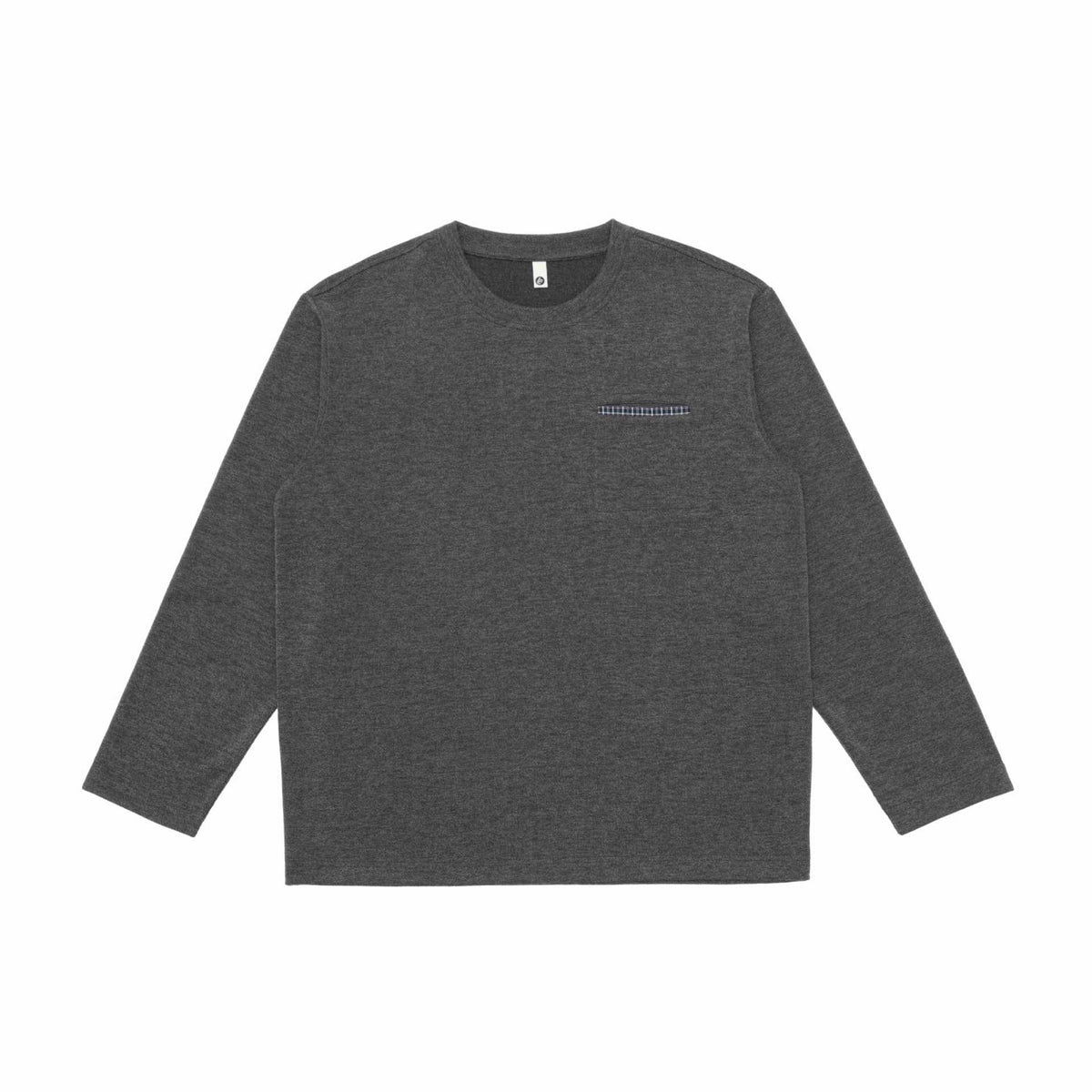 Unisex Oversize-Longsleeve Shirt with Round Neck and Decorative Chest Piping EVA-US