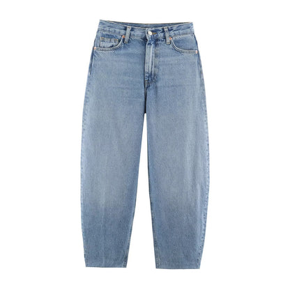 Women High-Waisted Relaxed Jeans with Tapered Leg EVA-US
