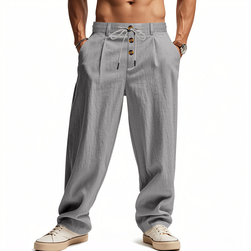 Men's Linen Pants with Breathable & Adjustable Drawstring | EVA-US V2