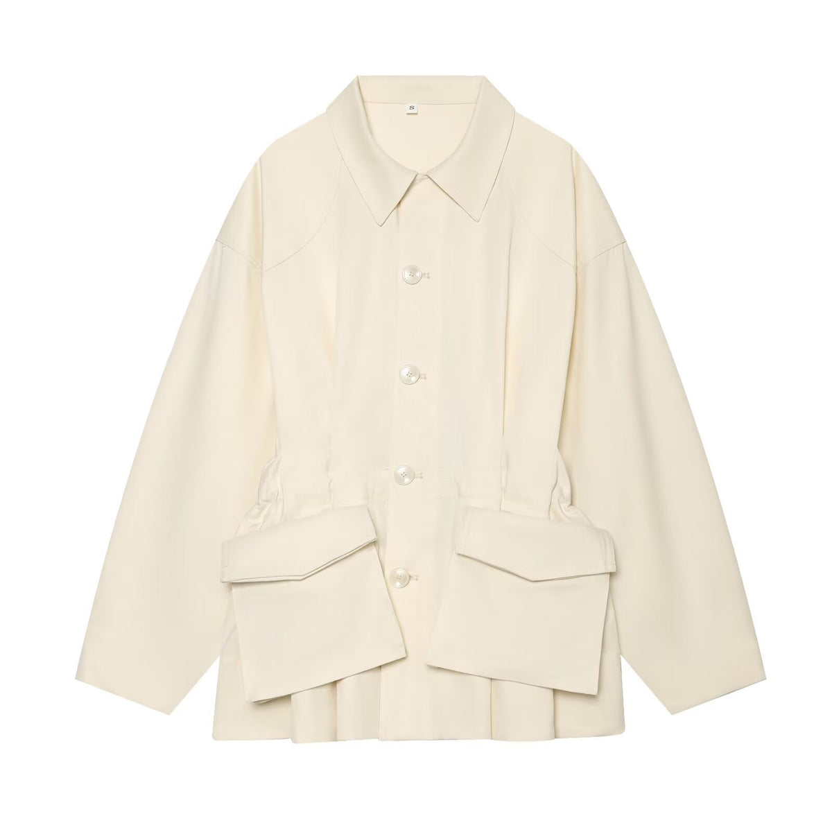 Women's short jacket in utility style with a loose fit and large flap pockets EVA-US