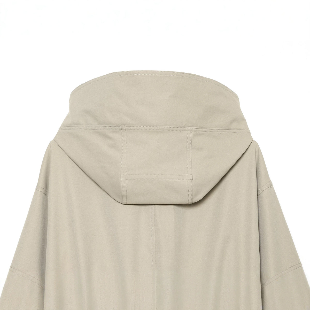 Women short parka with high funnel collar, drawstring waist and concealed button placket EVA-US