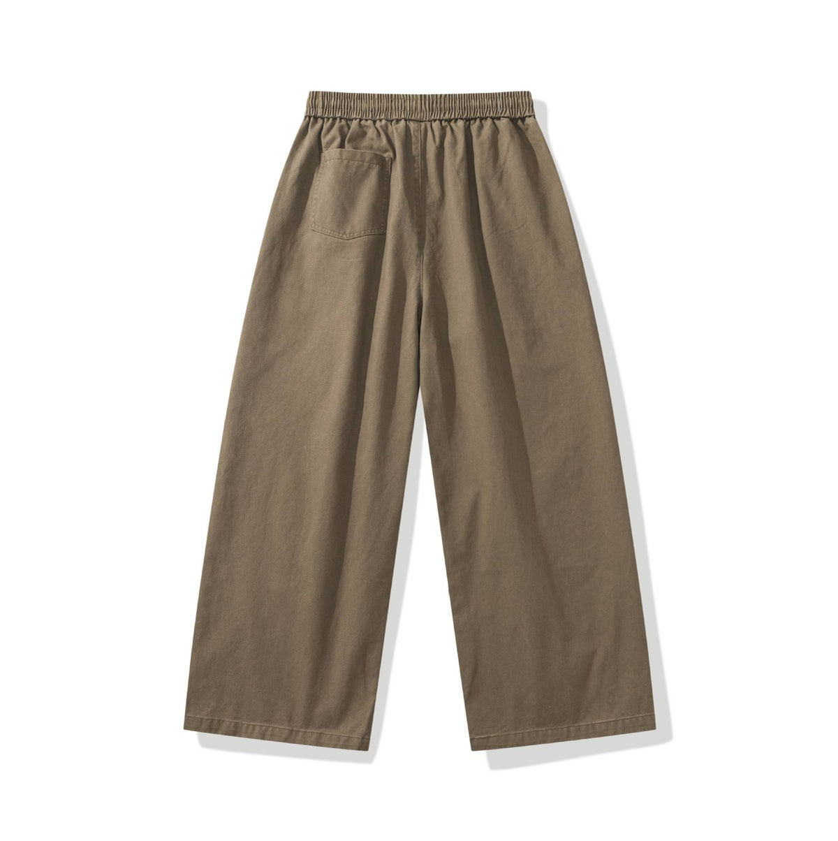 Women's wide cargo pants with elastic waistband and drawstring