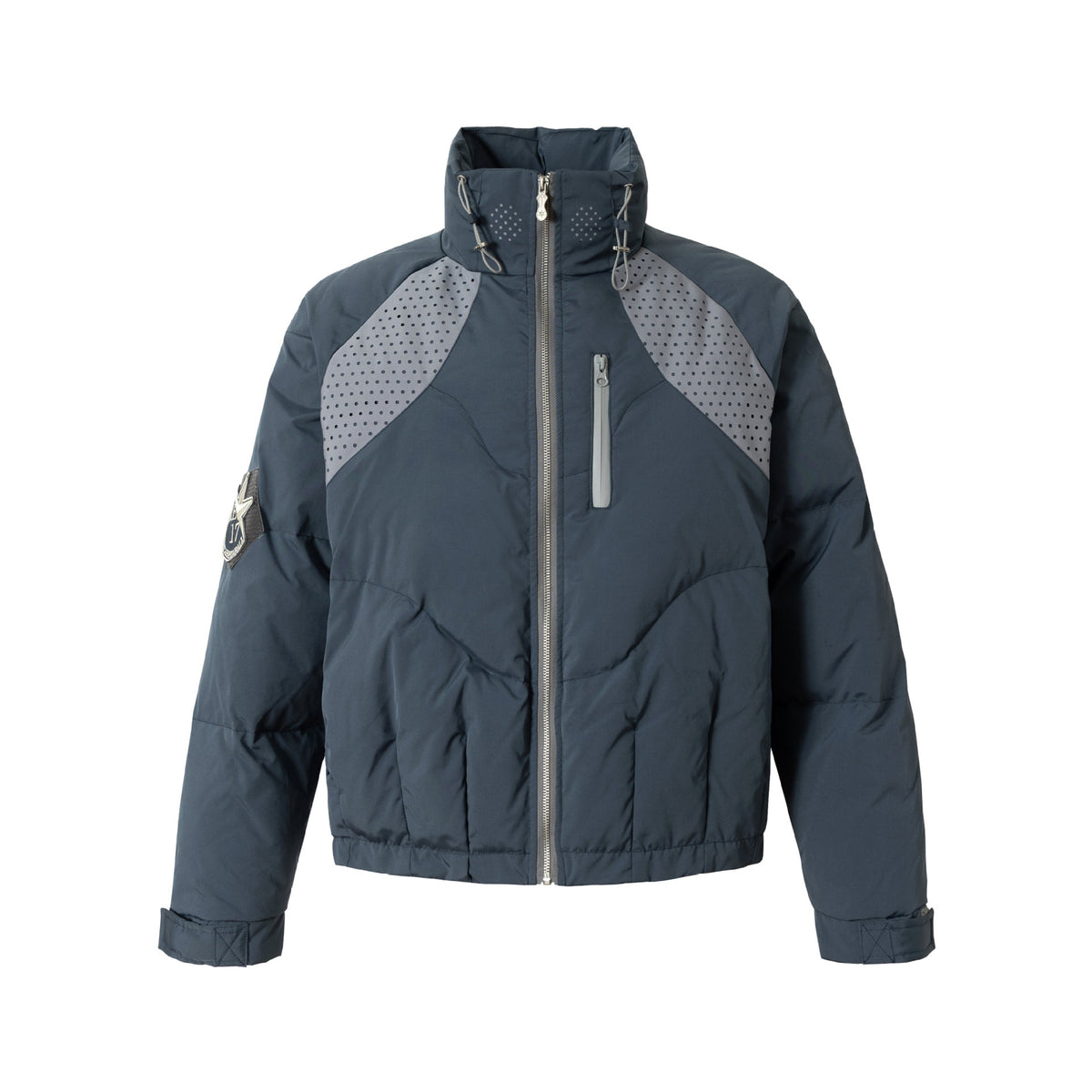 Men's short padded winter jacket with a high stand-up collar EVA-US