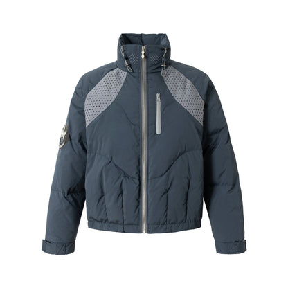 Men's short padded winter jacket with a high stand-up collar EVA-US