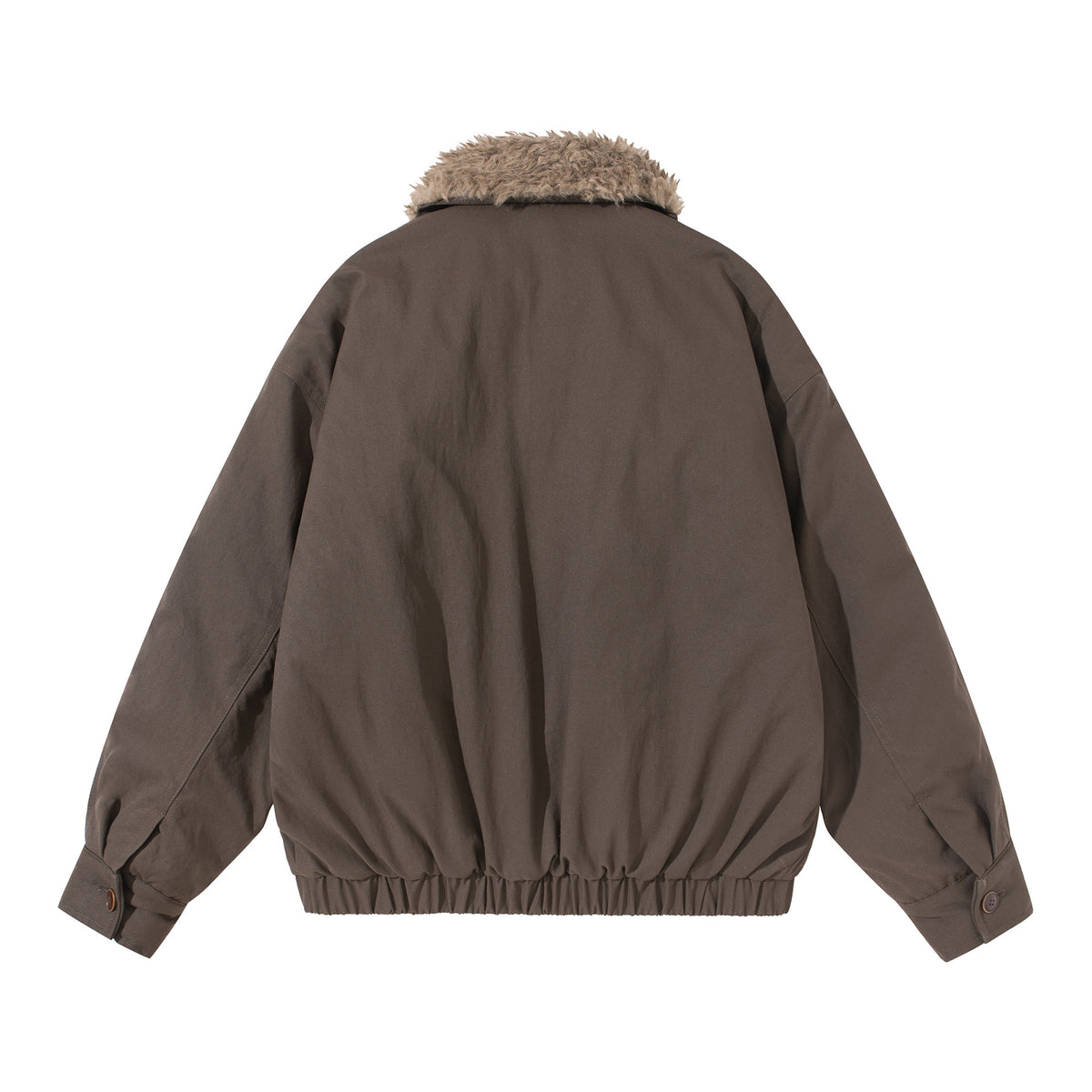 Unisex Boxy Isolation Blouson with removable faux fur shawl collar and cargo pockets EVA-US