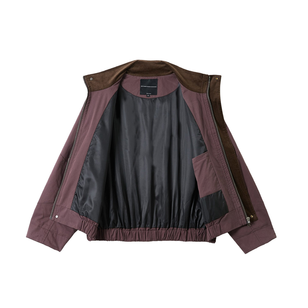 Unisex Short-Cut Utility-Field Blouson with Funnel Collar and Large Flap Pockets EVA-US