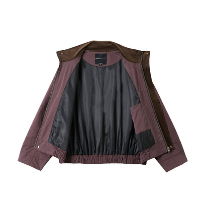 Unisex Short-Cut Utility-Field Blouson with Funnel Collar and Large Flap Pockets EVA-US
