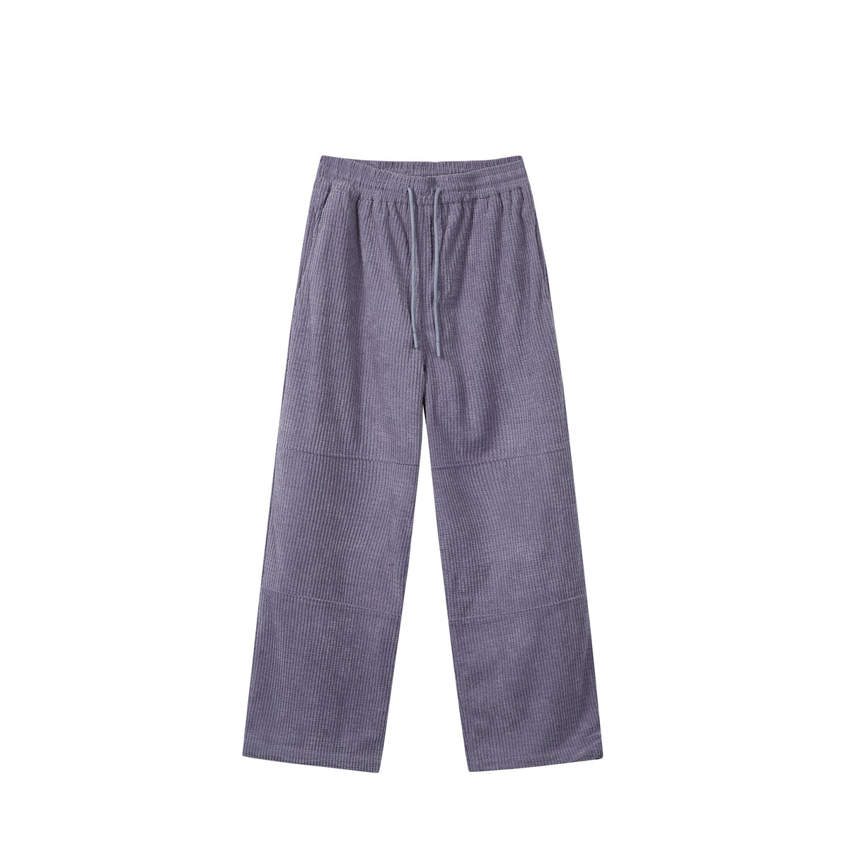 Women's waffle knit lounge pants with wide leg, elastic waistband and drawstring