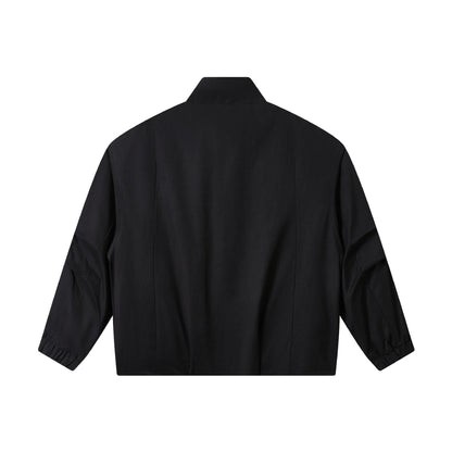 Men's short-cut utility blouson with high funnel collar and flap pockets EVA-US