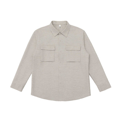 Women's overshirt jacket with flap pockets and concealed press stud placket EVA-US