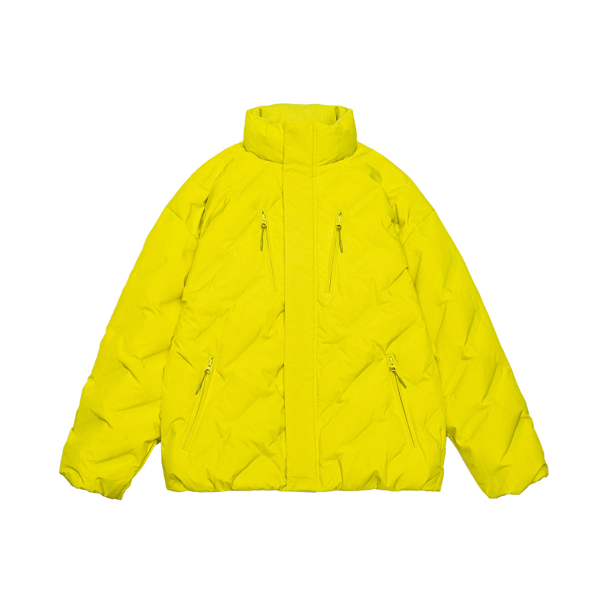 Unisex Padded Oversized Quilted Jacket with High Stand-Up Collar EVA-US