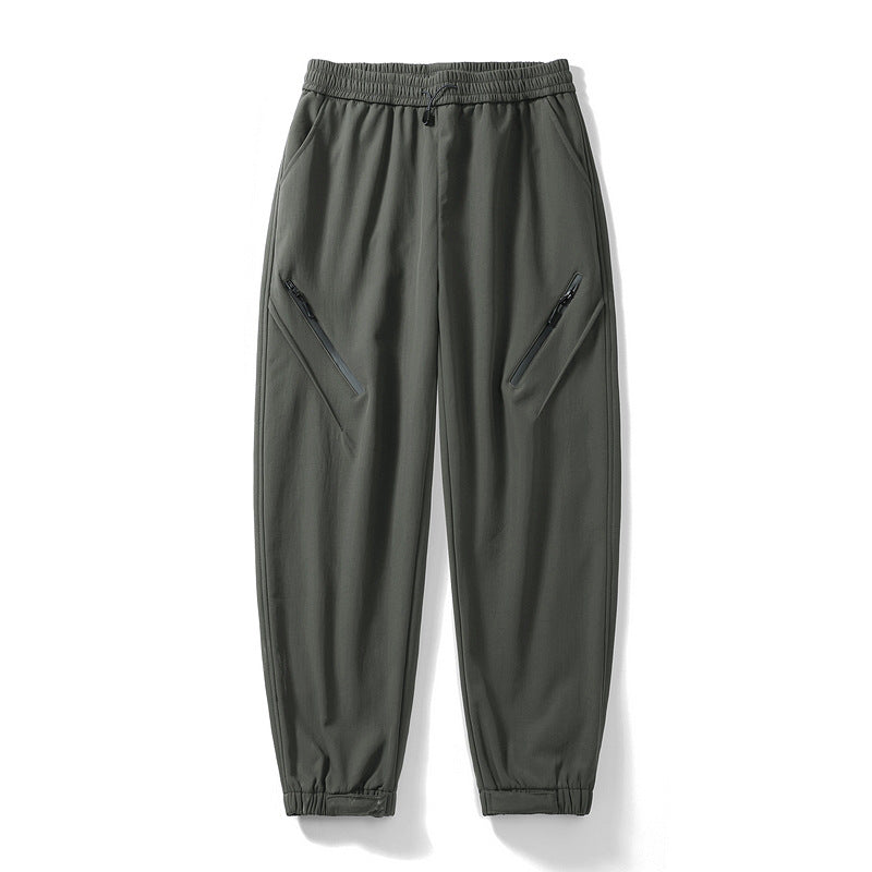 Women's Technical Trekking Jogger Pants with Elastic Waistband, Zipper Pockets and Wind-Resistant Surface EVA-US