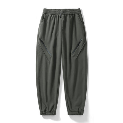 Women's Technical Trekking Jogger Pants with Elastic Waistband, Zipper Pockets and Wind-Resistant Surface EVA-US