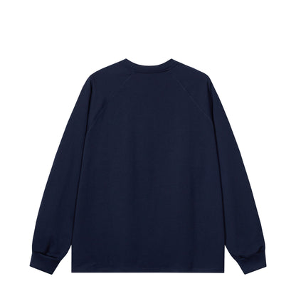 Unisex Oversize Sweatshirt in Retro Sports Style with Raglan Sleeves and Contrast Piping EVA-US