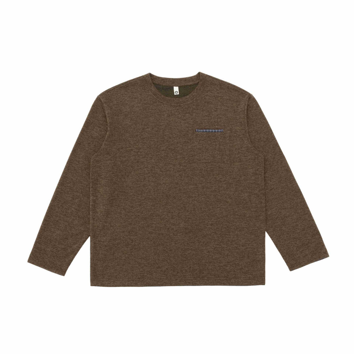 Unisex Oversize-Longsleeve Shirt with Round Neck and Decorative Chest Piping EVA-US