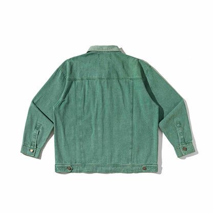 Men's Denim Workwear Blouson Jacket with Full Zip and Zip Chest Pocket EVA-US
