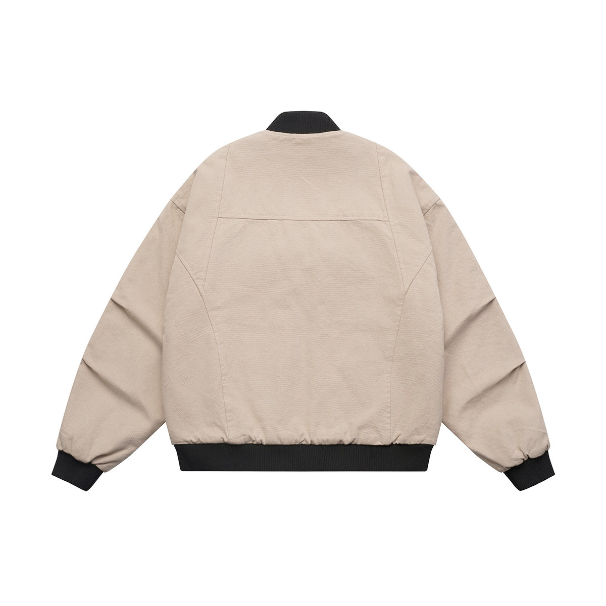 Unisex Lightly quilted oversized bomber jacket with ribbed collar and diagonally inserted pockets EVA-US