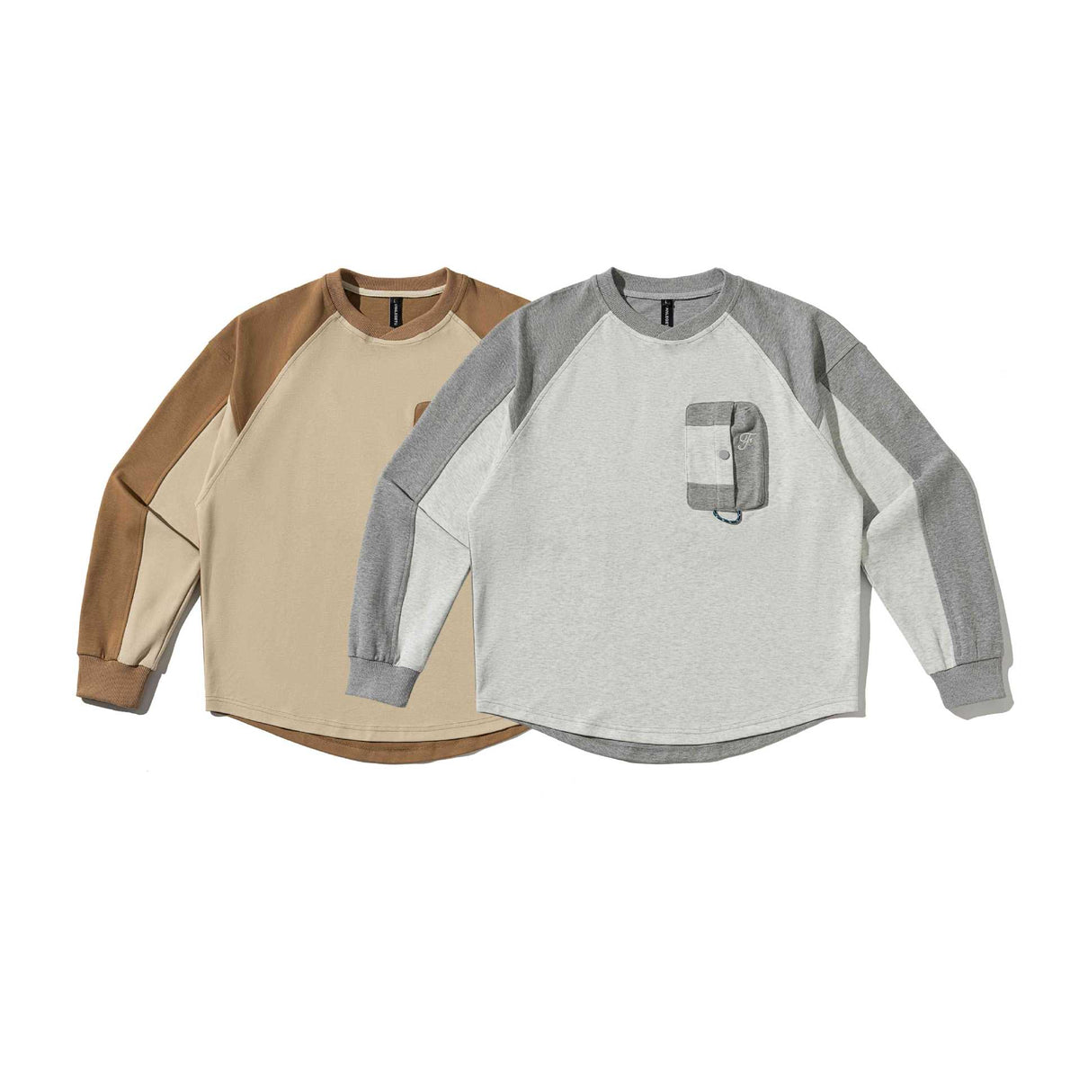Unisex Raglan Sweatshirt with semi-round hem and patch chest pocket EVA-US