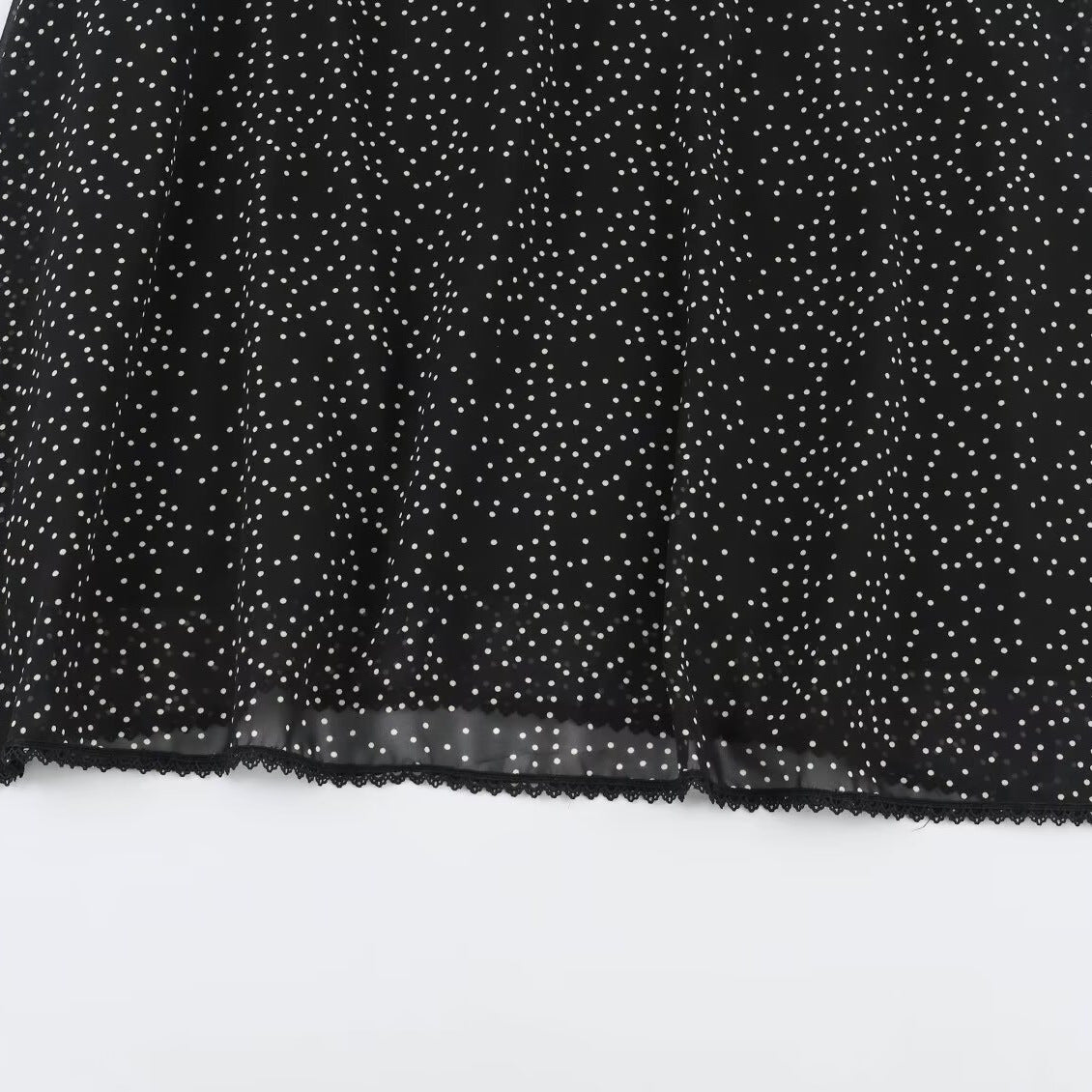 Women’s midi dress with ruffled front, stand-up collar and flared A-line skirt EVA-US