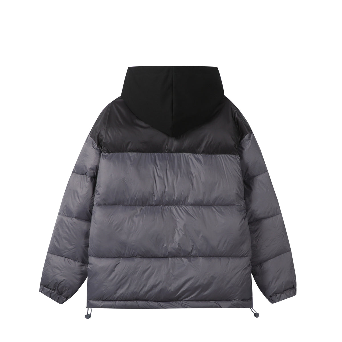 Unisex Short Cut High-Loft Puffer Jacket with Internal Hood and Drawstring Hem EVA-US