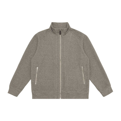 Unisex Zip-Sweat Jacket with Stand-Up Collar, Raglan Sleeves and Zipper Pockets EVA-US