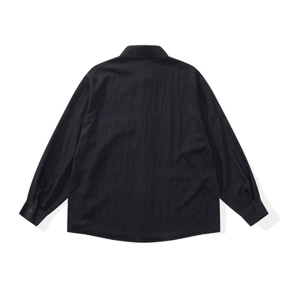 Unisex Oversized Shirt Jacket in Patchwork Design EVA-US